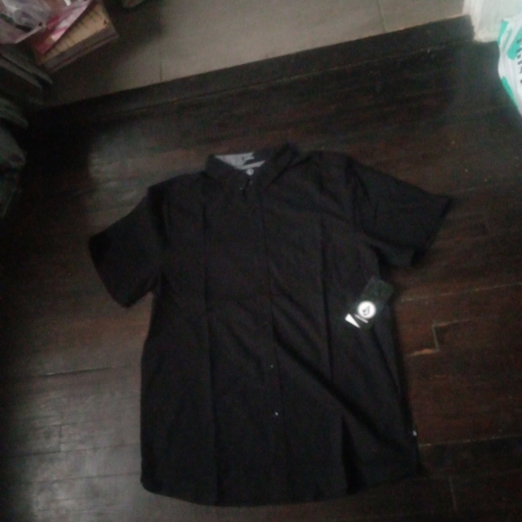 Volcom Black Men's Shirt - Picture 1 of 9